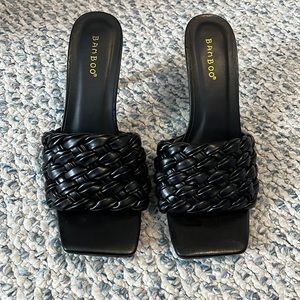 Braided slip on heels